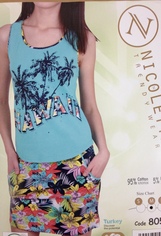 Пляжный комплект майка + юбка Hawaii